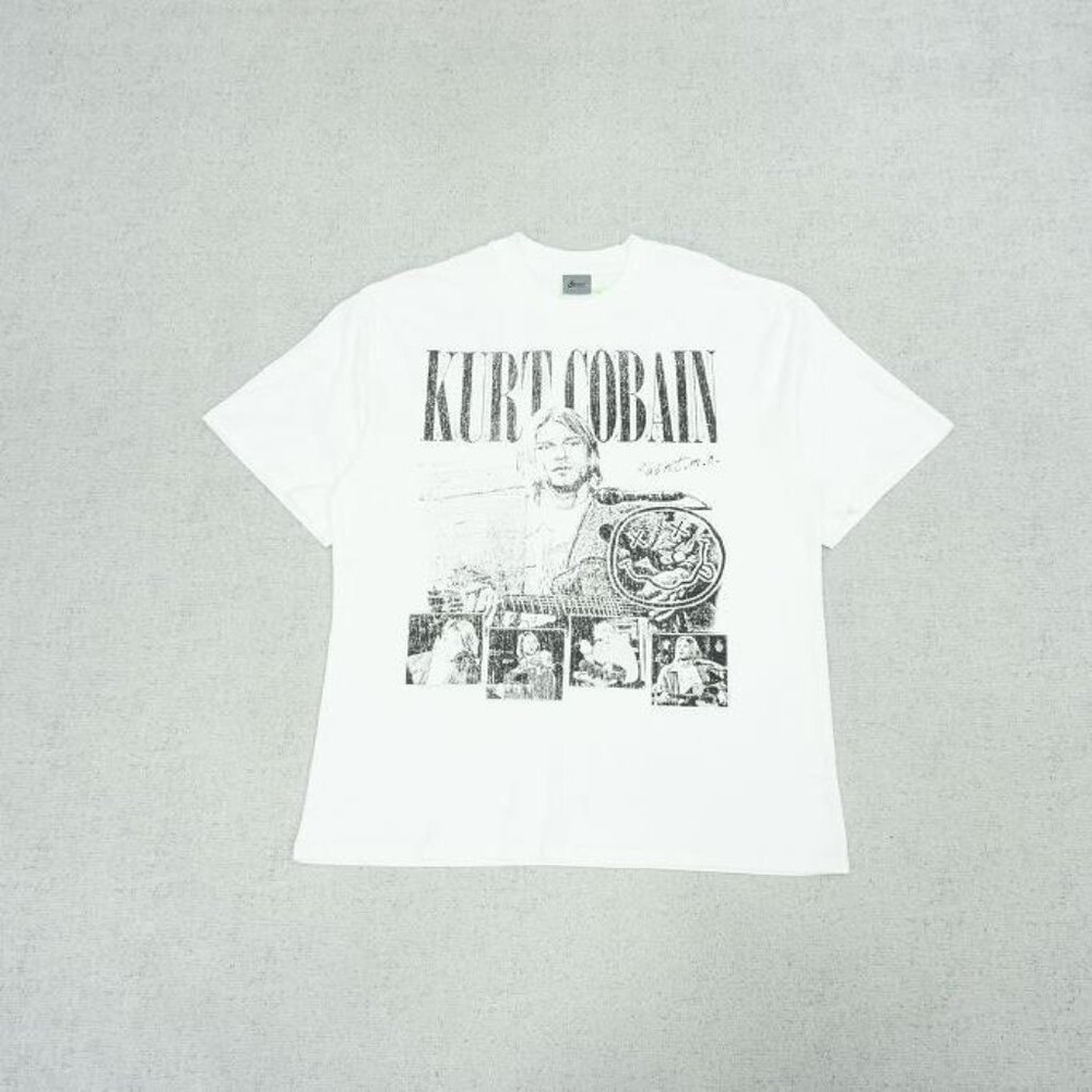 Kurt Cobain And Nirvana Commemorative White Short Sleeve T Shirt